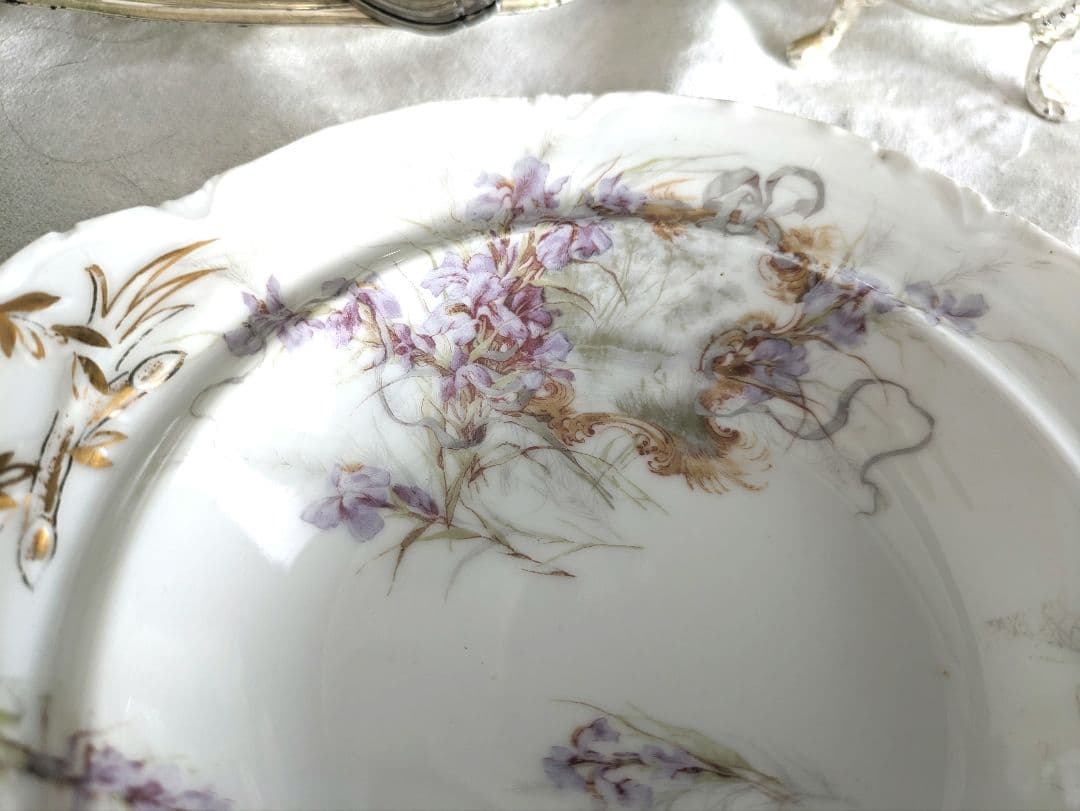 アンティーク アビランド　リモージュ　 蓋付きバターディッシュ