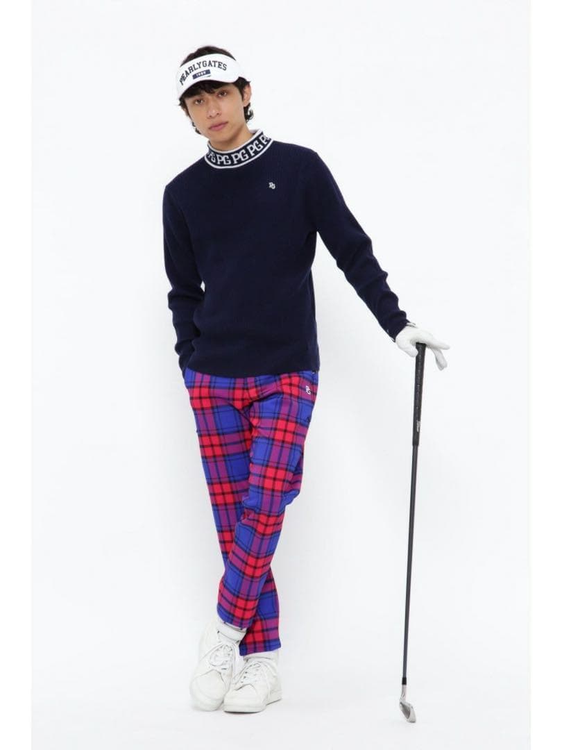 極美品✨ パーリーゲイツ ニット プルオーバー カシミヤ ハイネック 6 XL