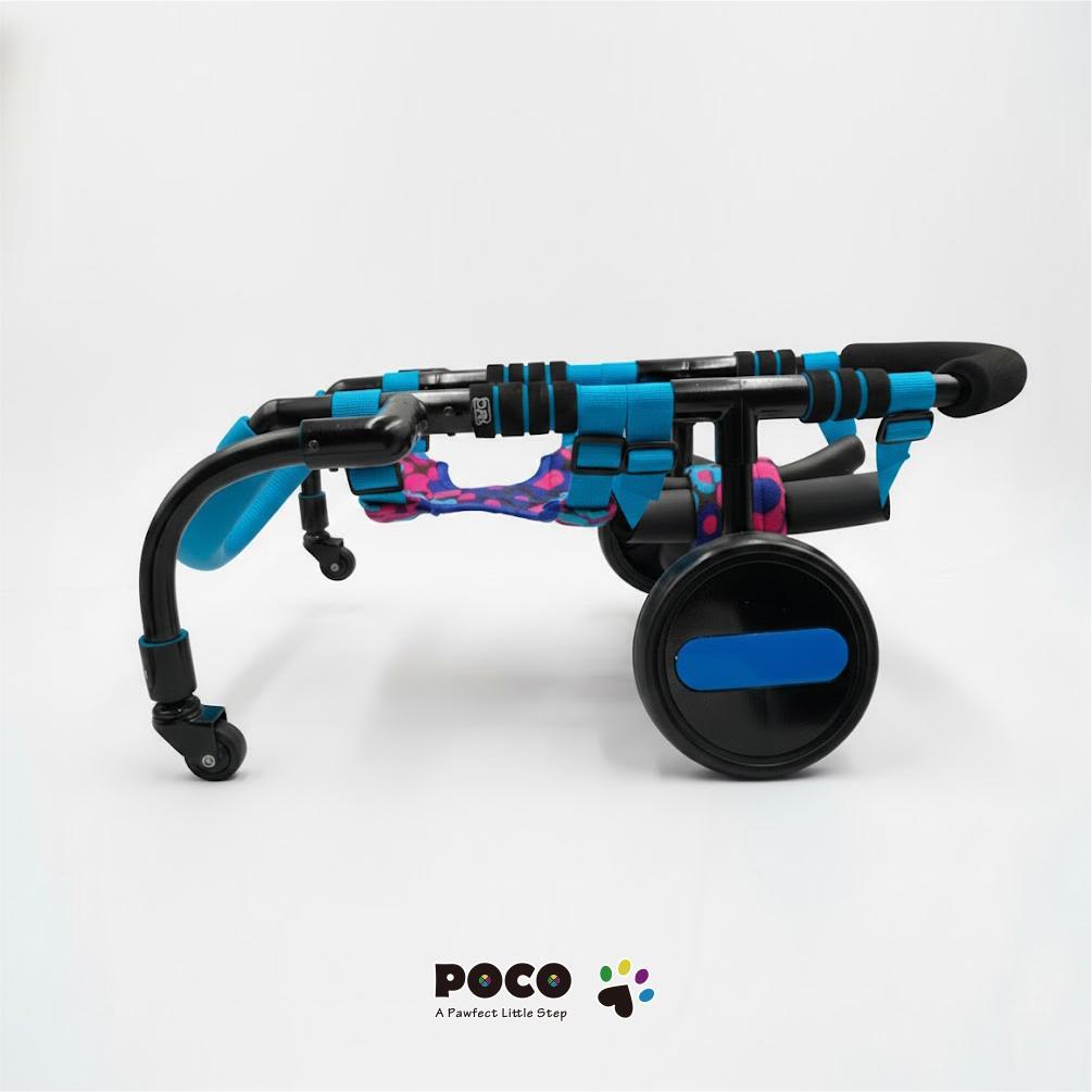 愛犬４輪歩行器【サイズ調整可】×【彩色ブルー】介護・リハビリetc...