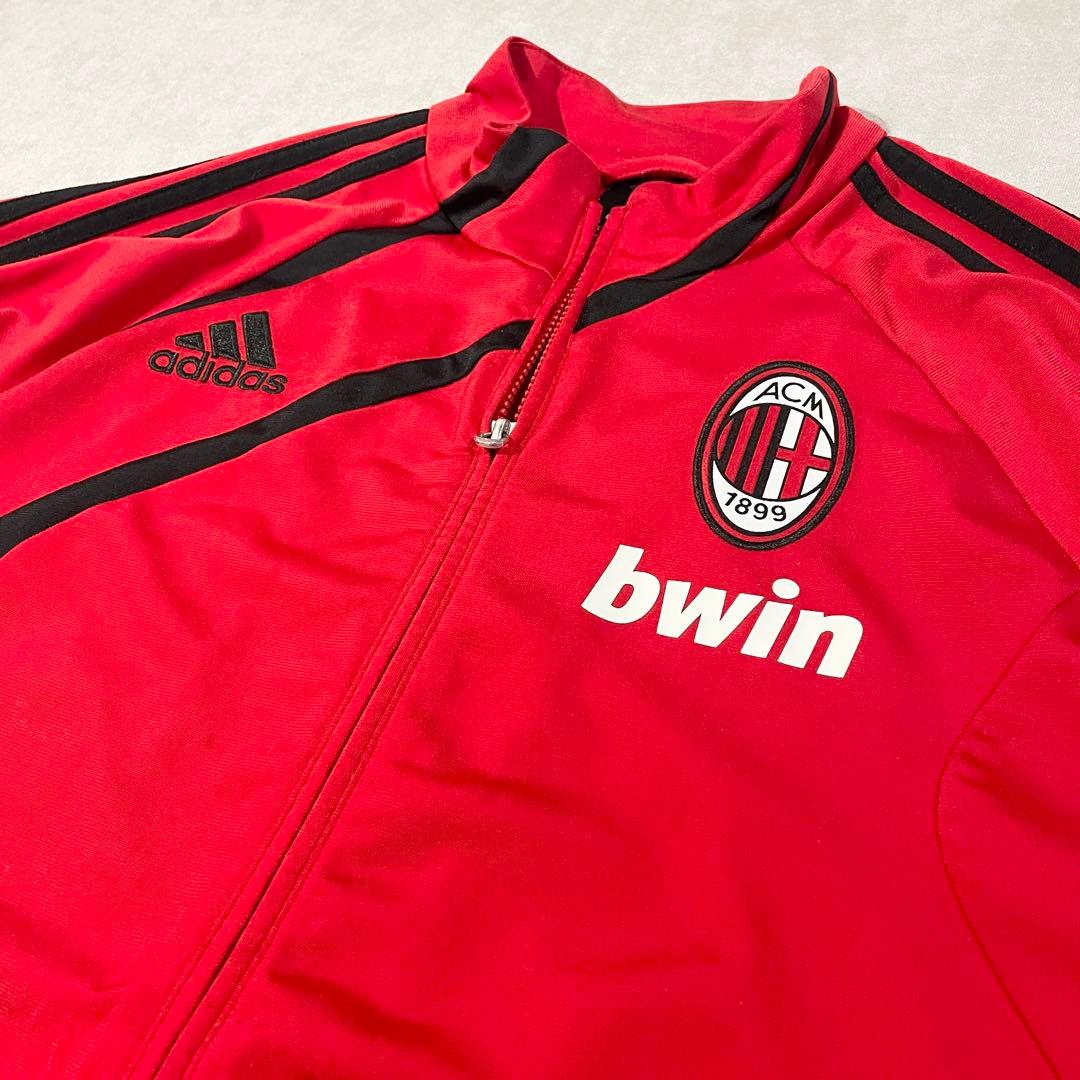 【希少・ビッグサイズ】adidas ACミラン トラックジャケットbwin 赤黒