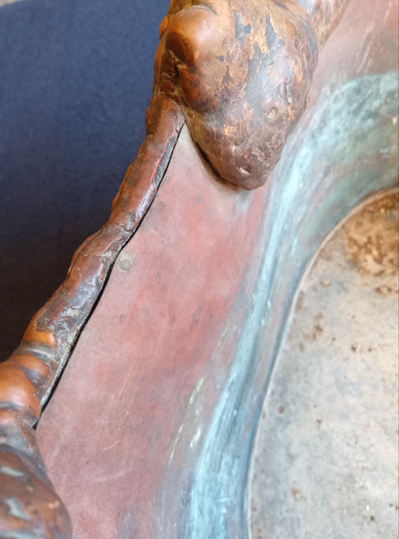 火鉢　天然木　彫刻　レトロ　ヴィンテージ　切株　工芸　古民家　骨董