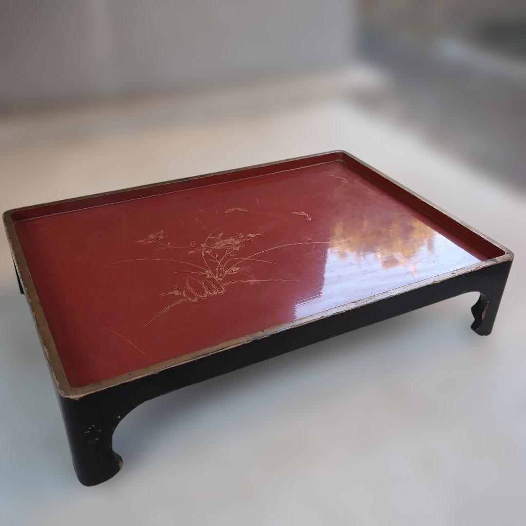 【骨董品】大きめ蒔絵折敷4枚