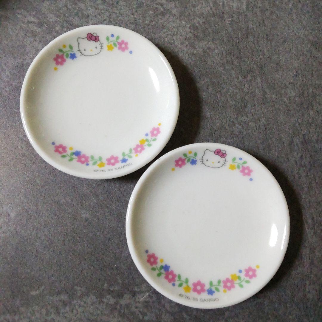 【1995年】HELLO KITTY★ミニチュア陶器 ティータイム６点 ★中古品