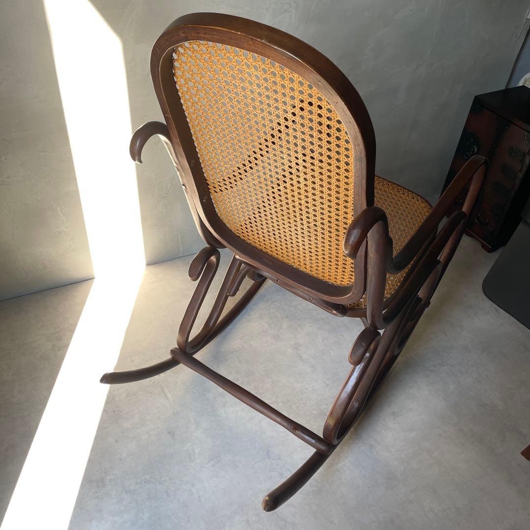 トーネット　マルニ　ベントウッド　ロッキングチェア　ラタン　曲木　ヴィンテージ