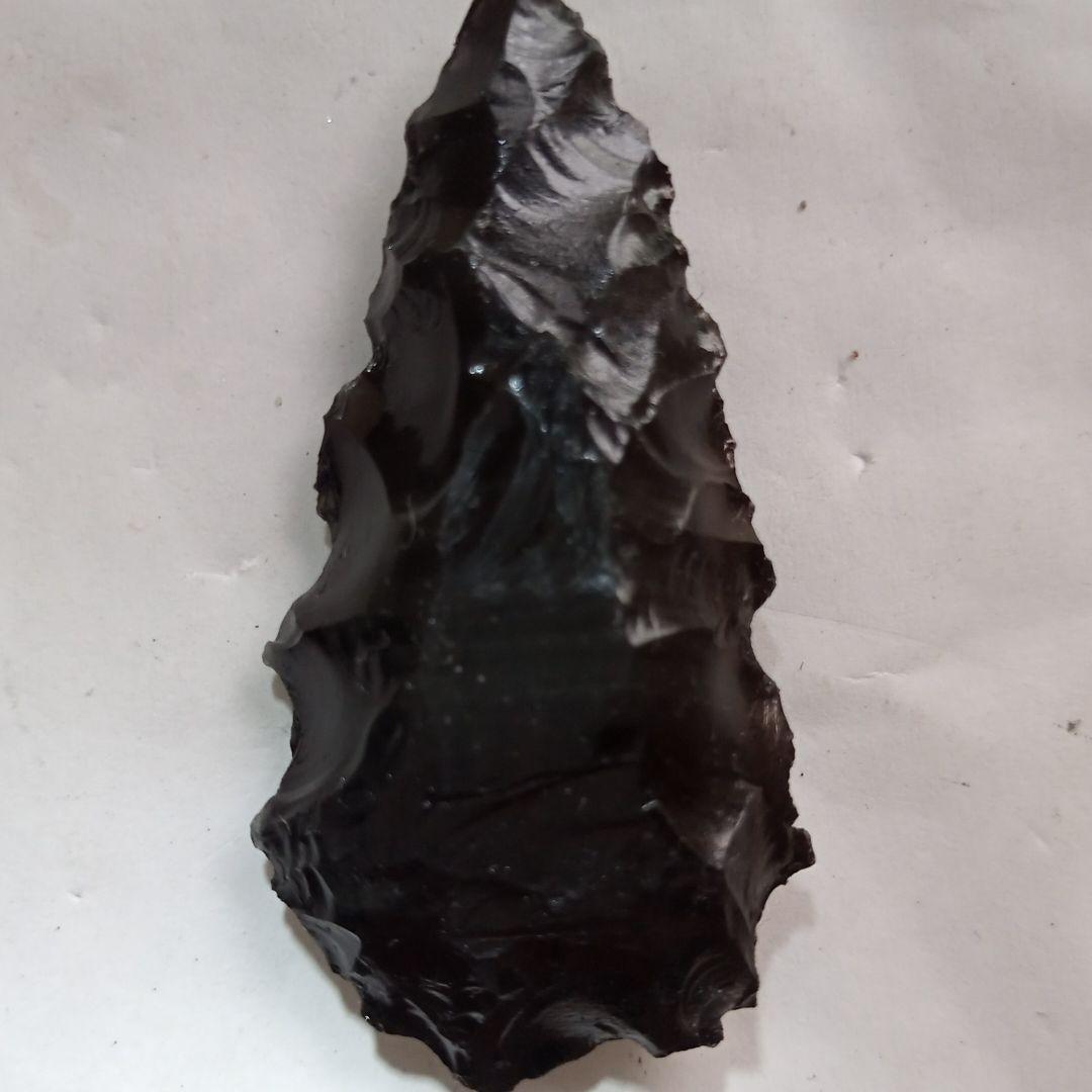 旧 石器 模写 267 石槍 黒曜石　　サンプル