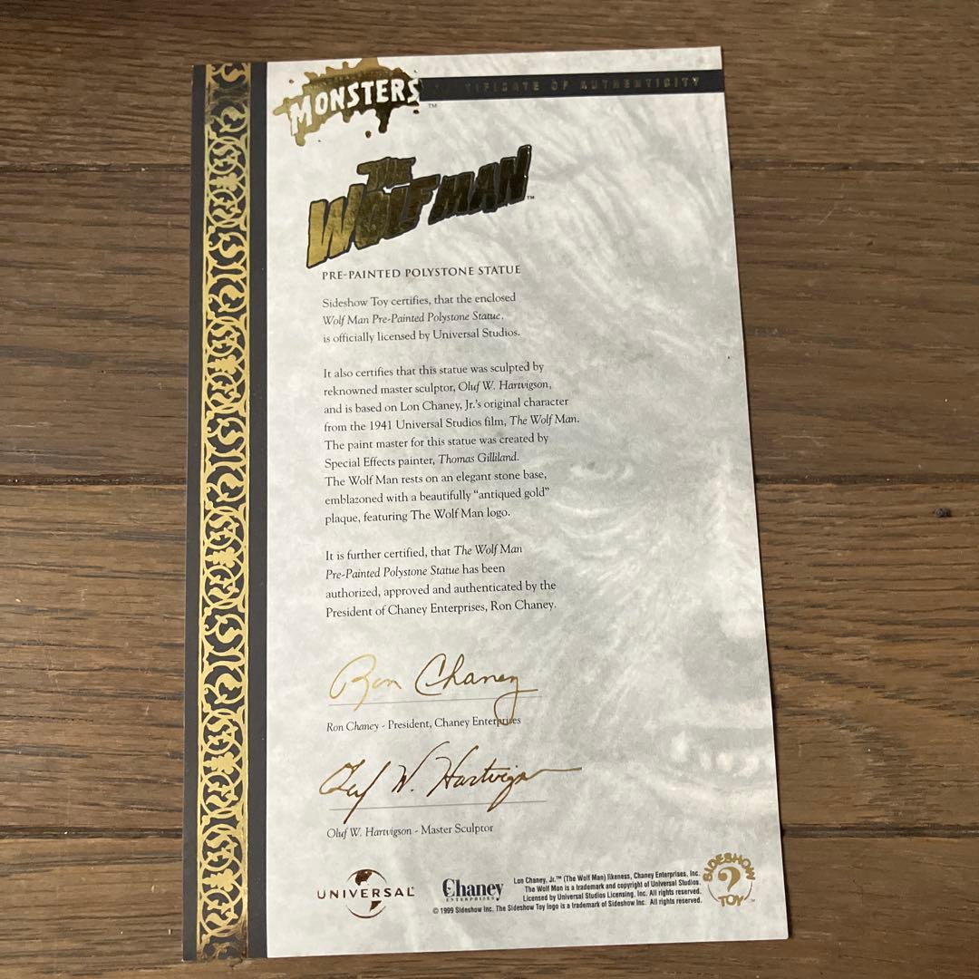 SF・ファンタジー・ホラー UNIVERSAL MONSTERS THE WOLFMAN STATUE