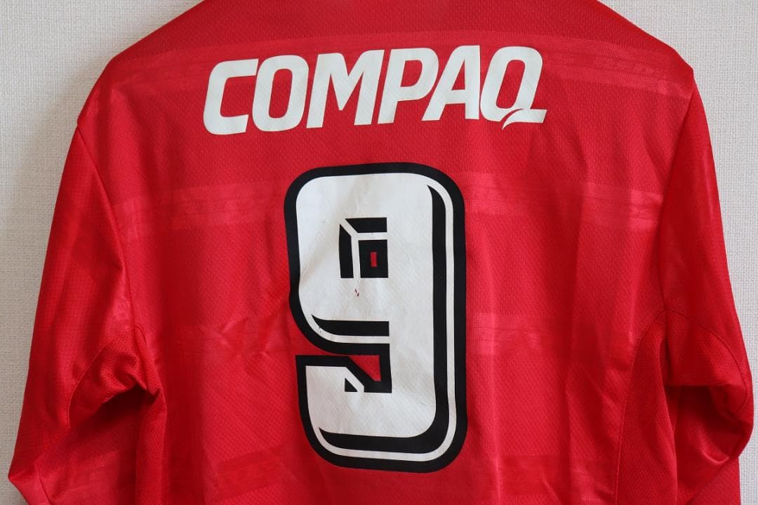 浦和レッズ福田正博本物9番長袖ユニフォームXO激レア浦和レッドダイヤモンズ未使用