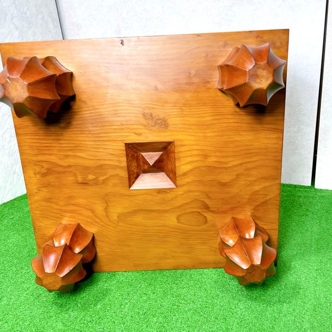 高級囲碁盤 天地柾目 4.7寸 脚付き へそ有 碁石 ハマグリ