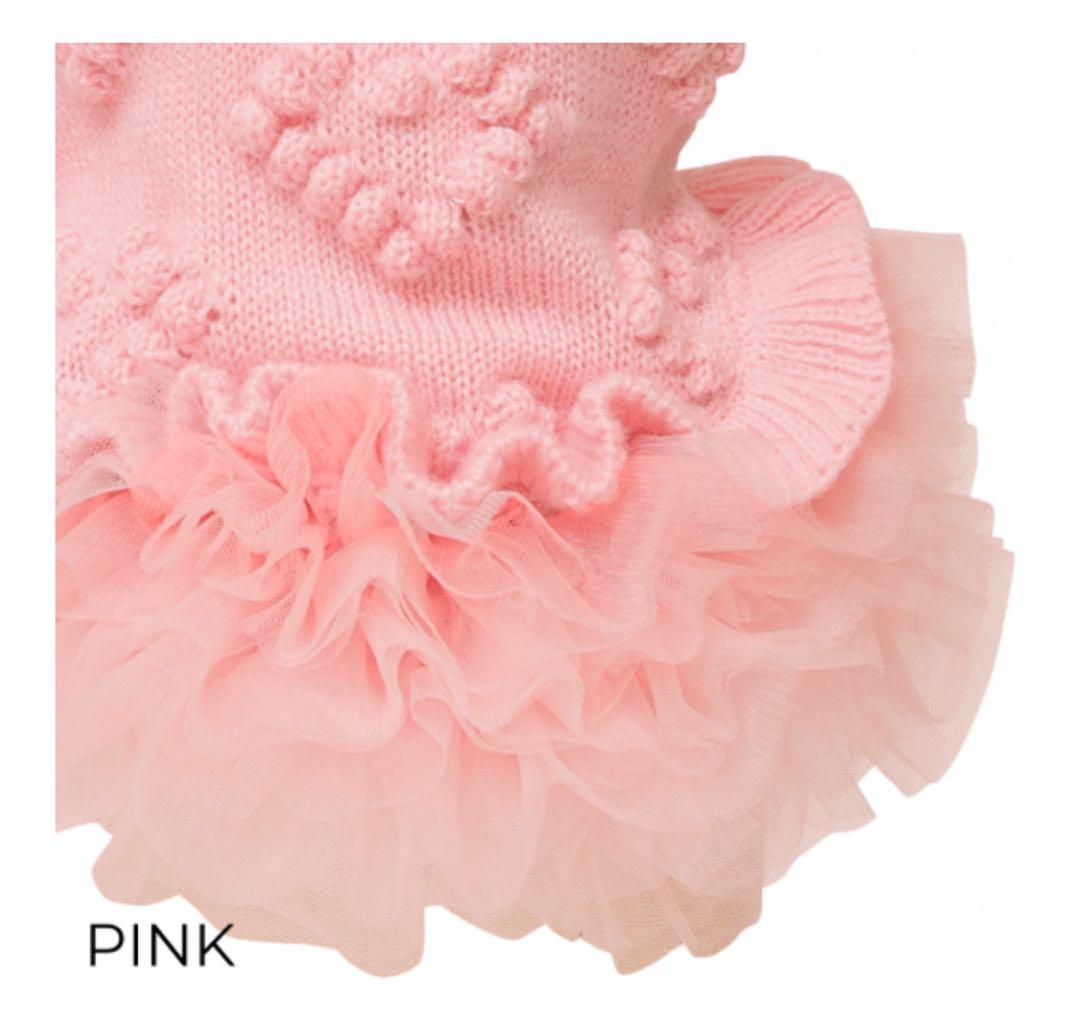 GODPIVAゴッドピバ2025AW ローゲージニットワンピースピンクSお値下げ