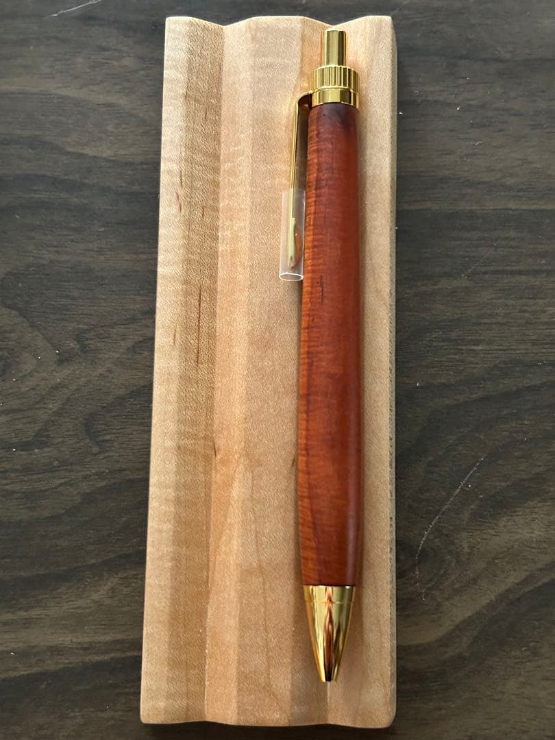 サイアミーズローズウッド　マイクロカーリー　木軸ボールペン