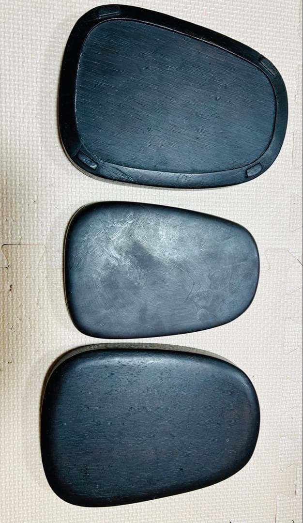 [極上貴重珍品] 中国 清時代文房四宝。文房具　清時代麻子坑鳳凰端溪硯　紫檀共箱