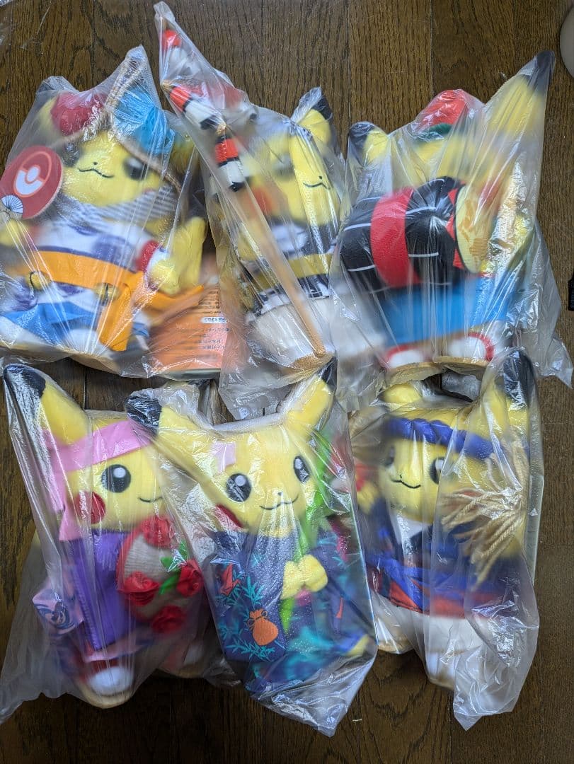 ポケモンセンタートウホク　お祭り　ピカチュウ　ぬいぐるみ　6種 　オマケ付㉕