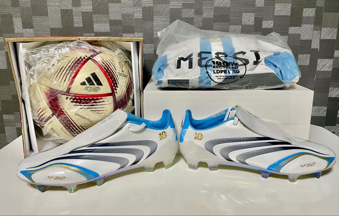 【限定】アディダス　F50 ELITE FG TUNIT メッシ　セット