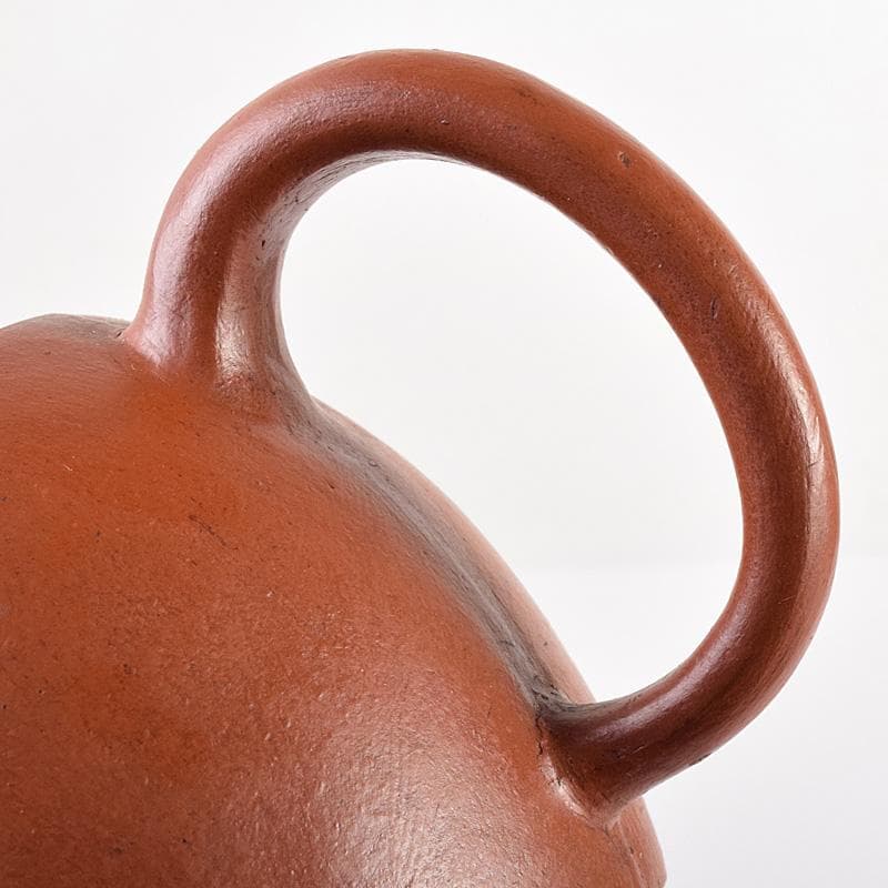 中国　孟臣製　君子之交談如水　紫砂　朱泥　急須　茶壷　C　R7876