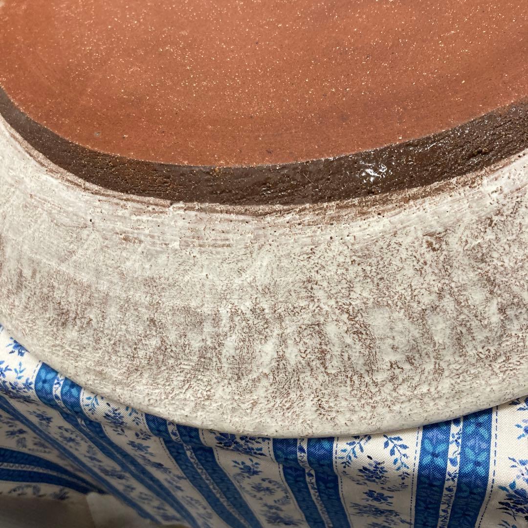 華道道具　花器　常滑焼　水盤　冨本泰二　造　供箱　S9SB