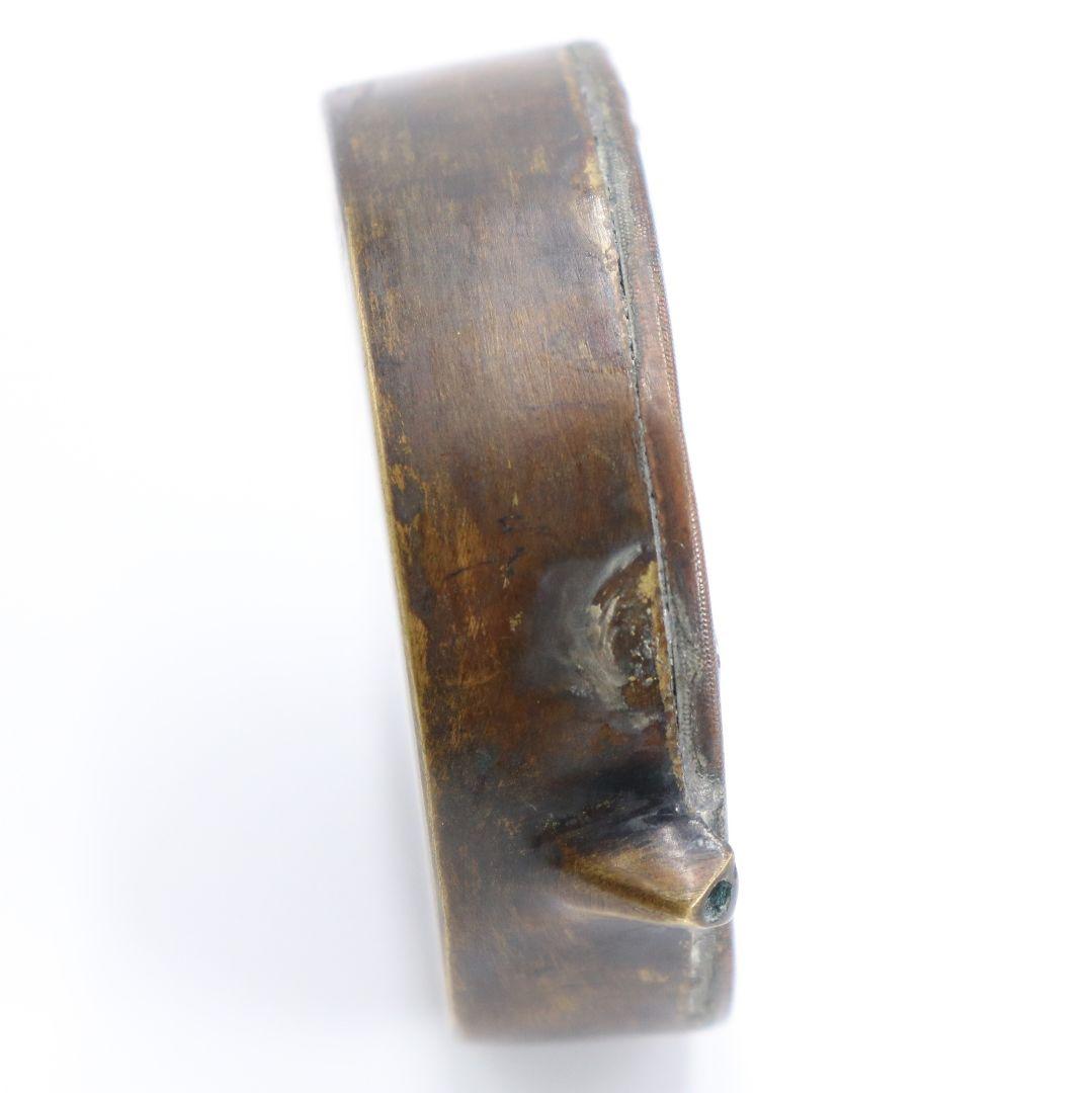 石黒政美造 水滴 草花虫紋 魚子彫 書道具　V62　1F28