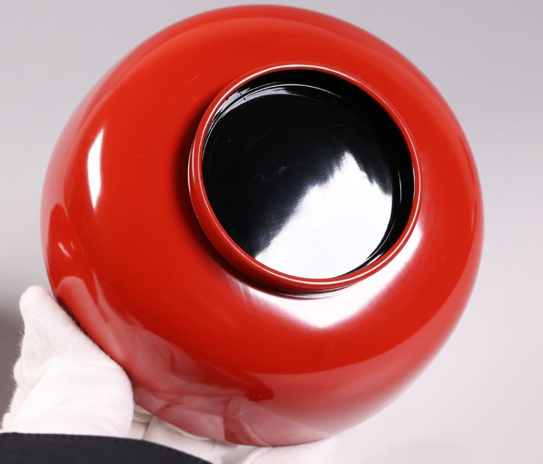 【MB35】輪島塗 宝尽くし金蒔絵 朱塗椀 二客 小槌 軍配 霊芝 木製漆器