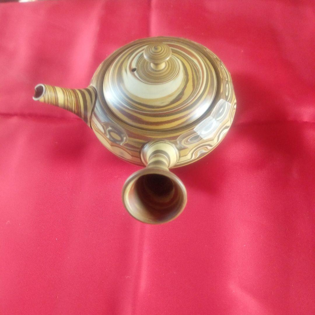 常滑焼　練り込みマーブル模様の急須