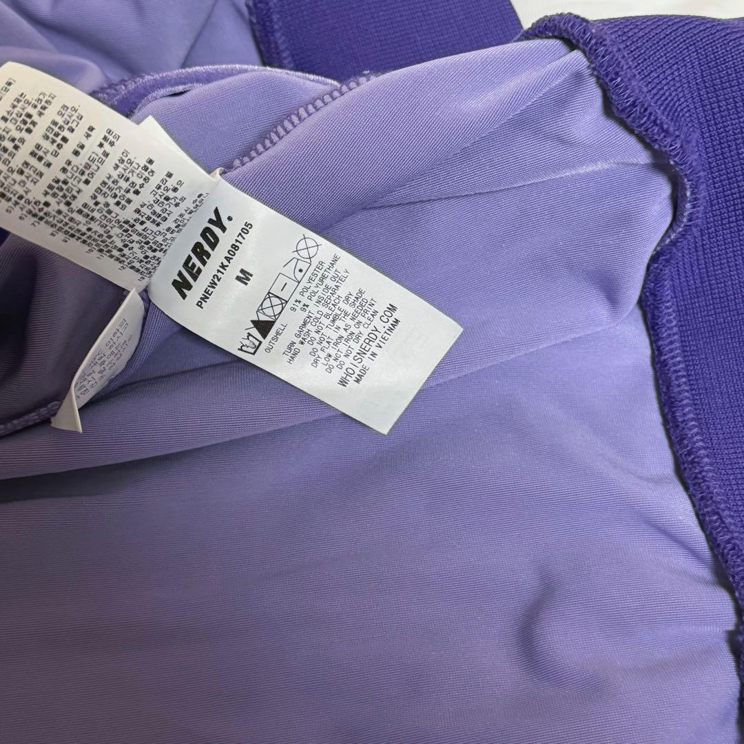 NERDY × atmos pink パープル ベロア ジャージ 上M下S