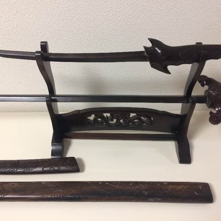 アイヌ  木刀 マキリ  木彫り  貴重品