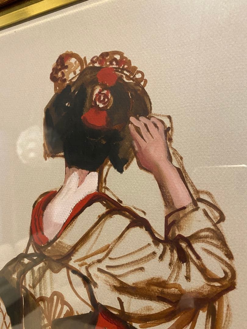 日本画　小松崎邦雄　舞妓