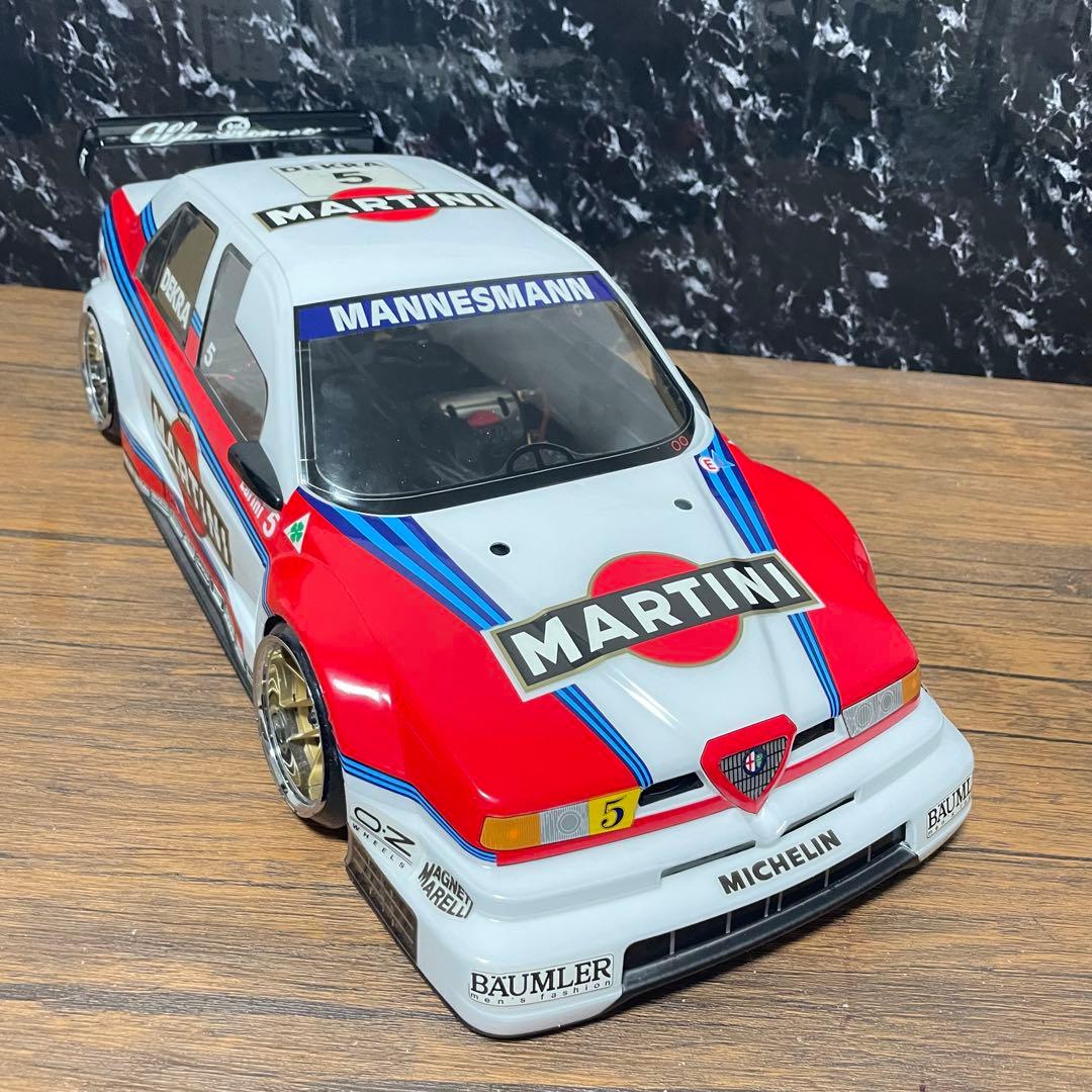 タミヤ　マルティニ　アルファロメオ　155 DTM　1/10 ラジコンボディ