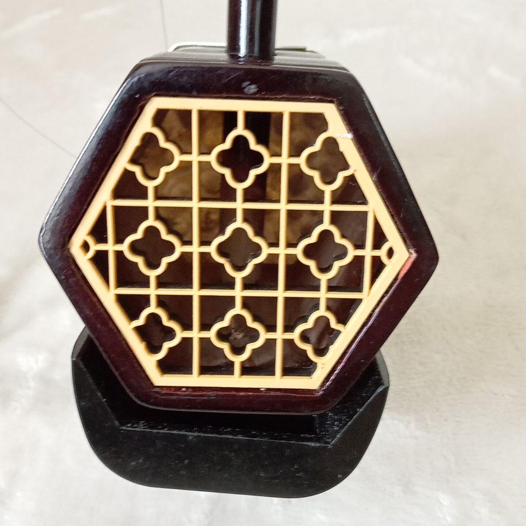 【美品】二胡&弓 楽器 中国上海 タグ付 本皮