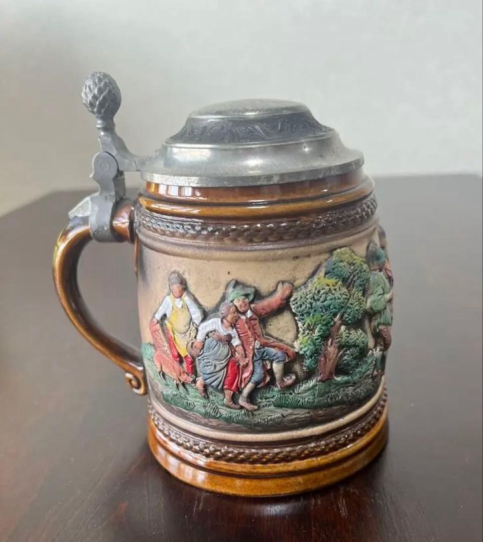 ドイツ土産　ビアジョッキ　ビアマグ　置物　陶器　アンティーク