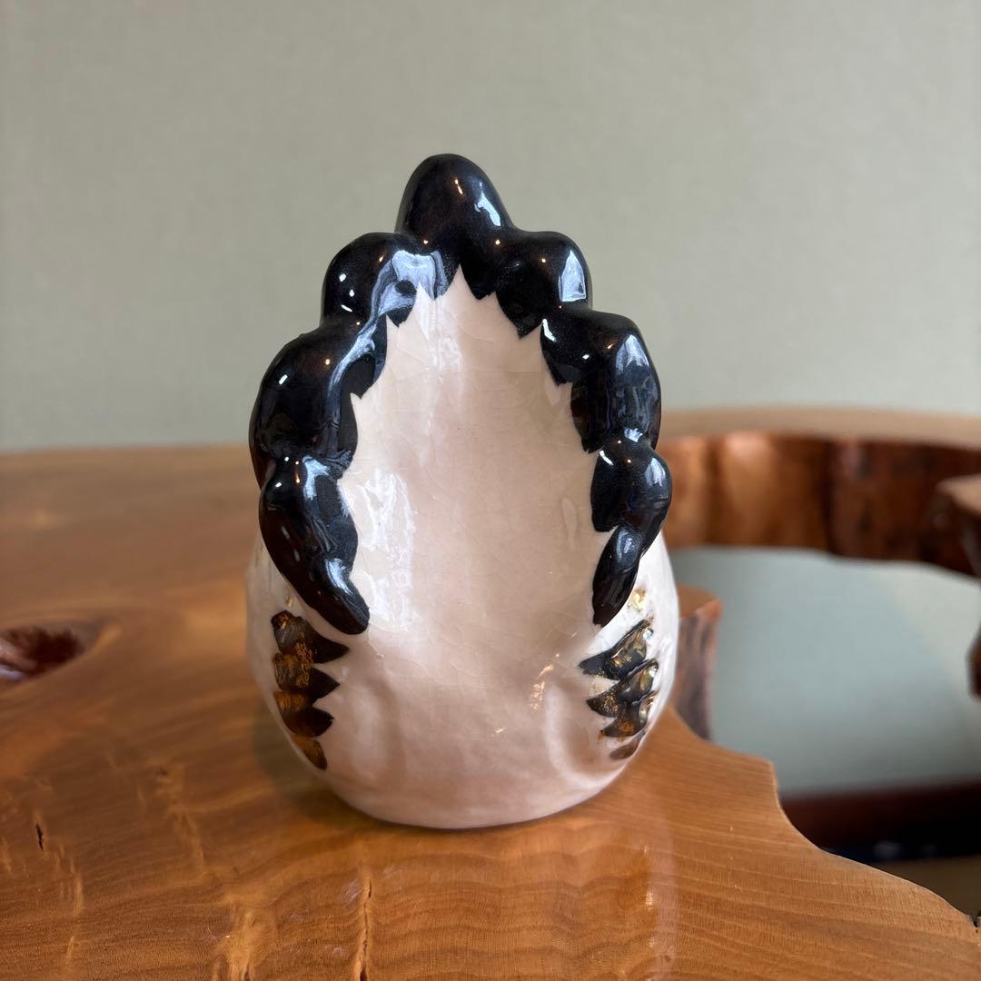 六兵衛窯 干支置物 「白鶏」酉年 清水焼 陶芸 たち吉 共箱