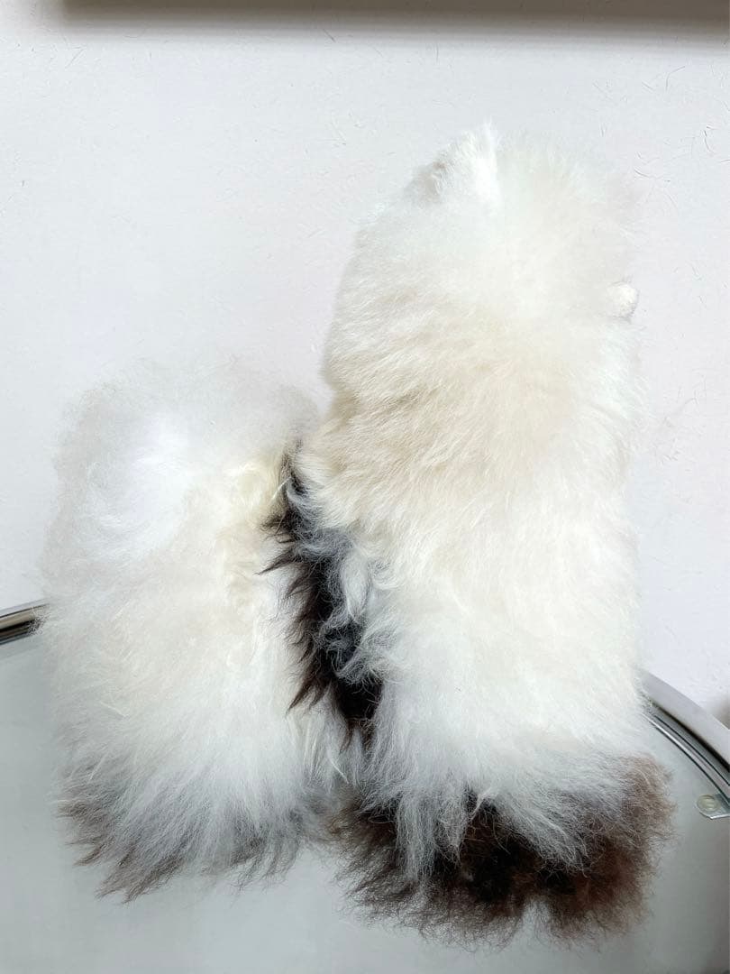 ☆リアルファー☆美品☆アルパカ　ぬいぐるみ　毛皮　リアル動物ぬいぐるみ