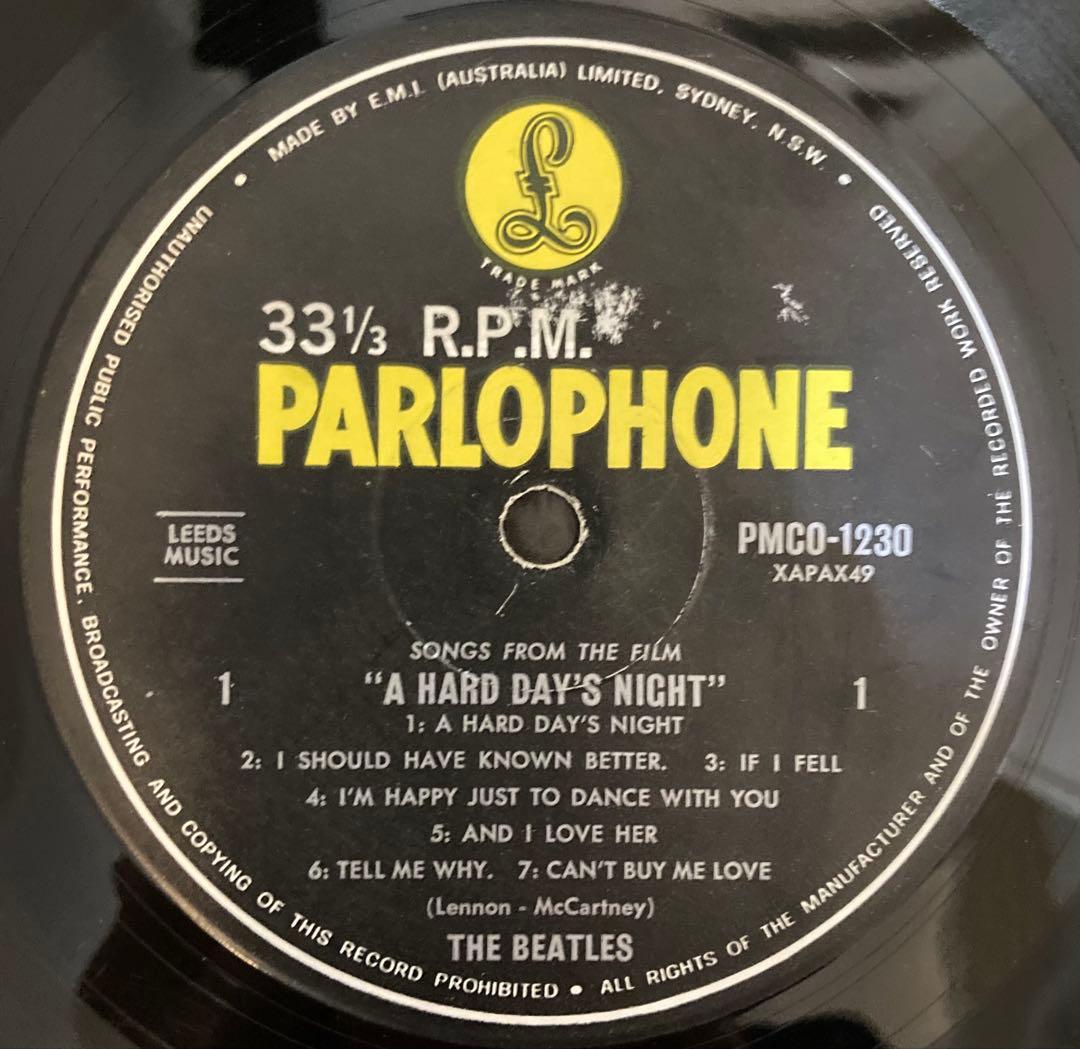 稀少オーストラリアオリジナルハードデイズナイトBeatlesビートルズレコード