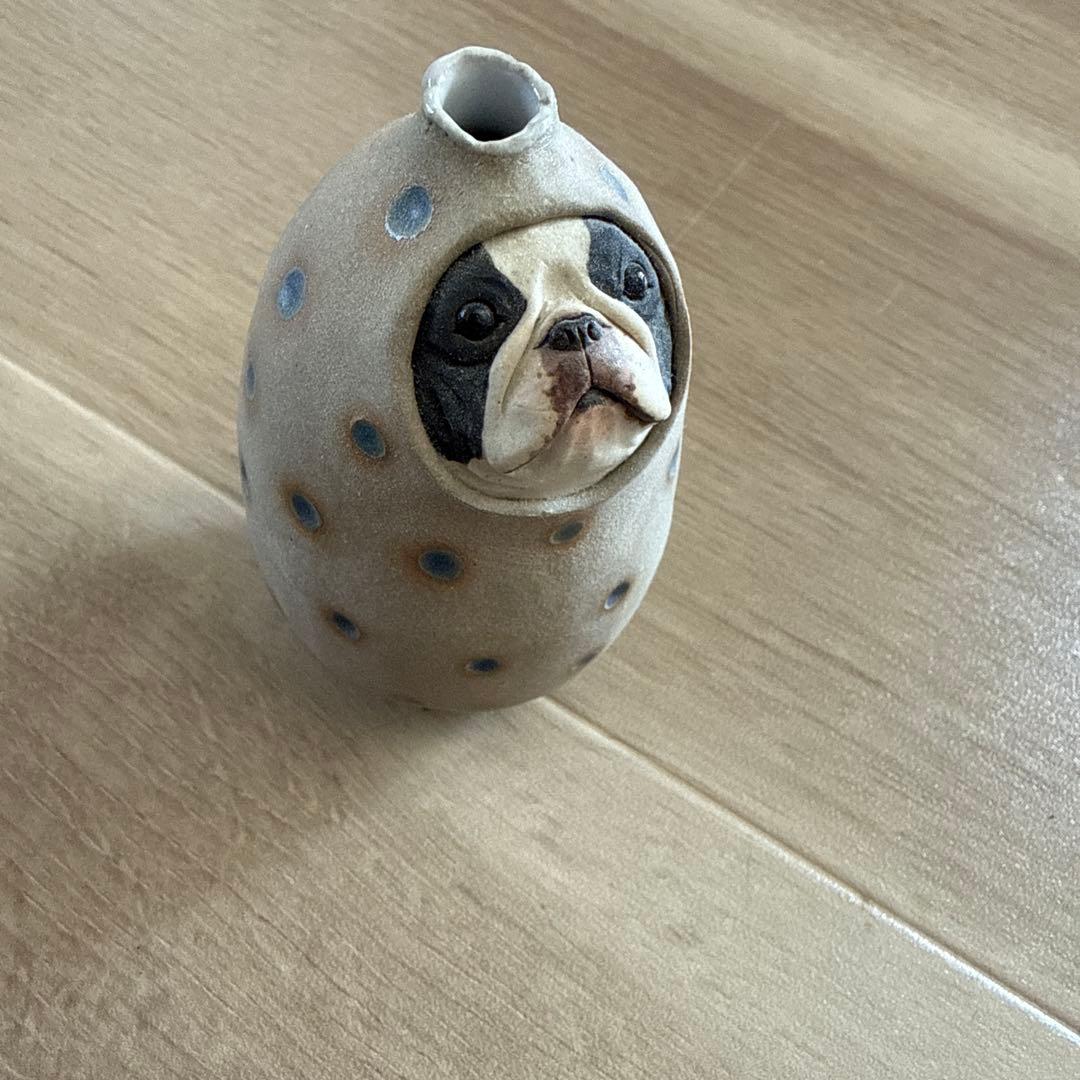 ゆとり炉　一輪挿し　フレンチブルドッグ