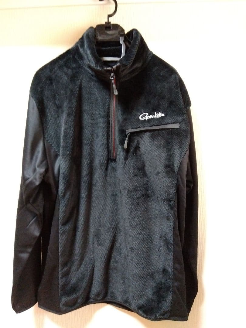 がまかつ　防寒対策　防寒シャツ　防寒フリースジップ　 L ブラック