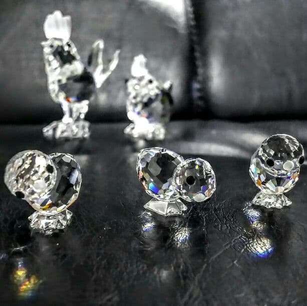 スワロフスキー フィギュリン 置物 にわとり ひよこ