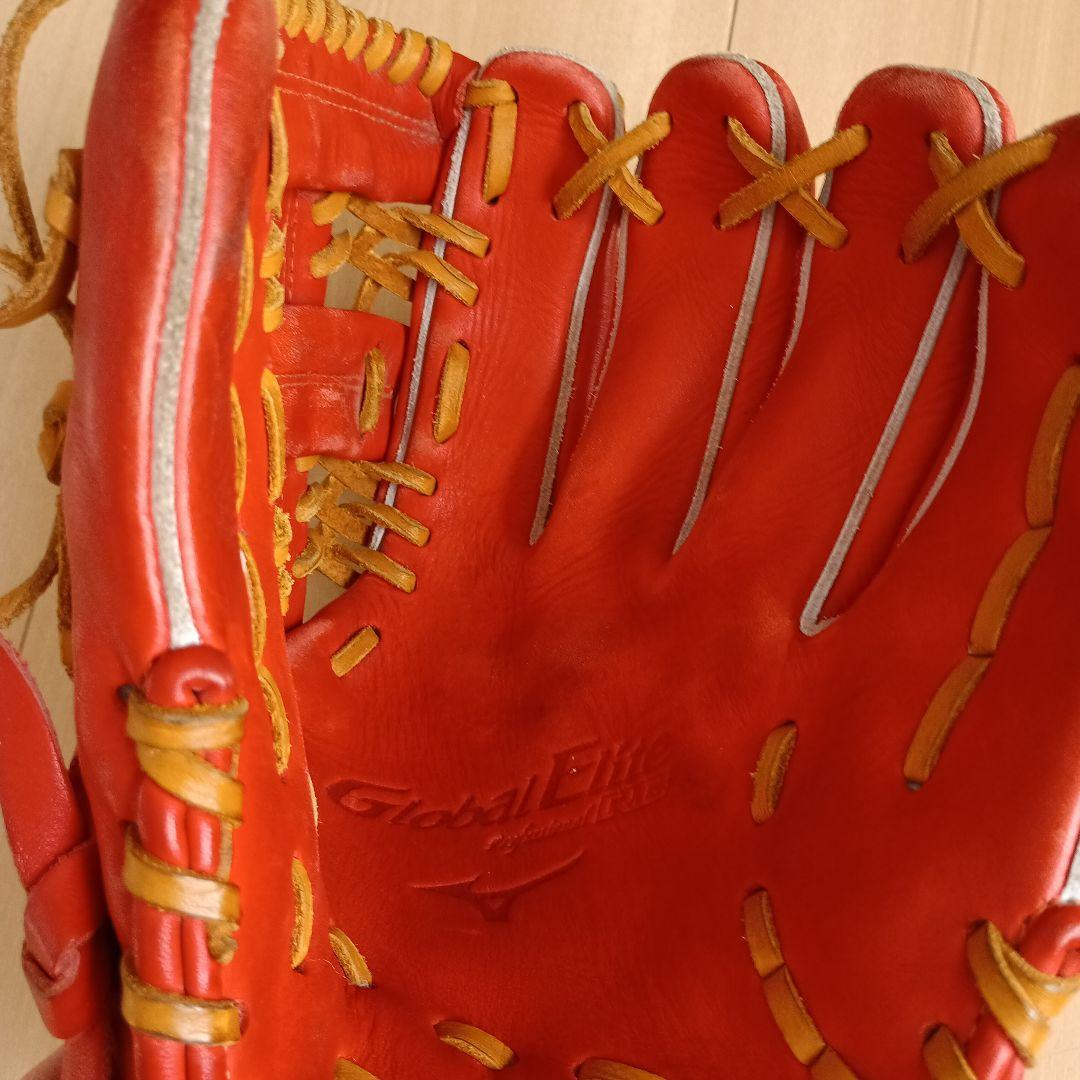Mizuno Global Elite レッド 軟式グローブ　少年野球用