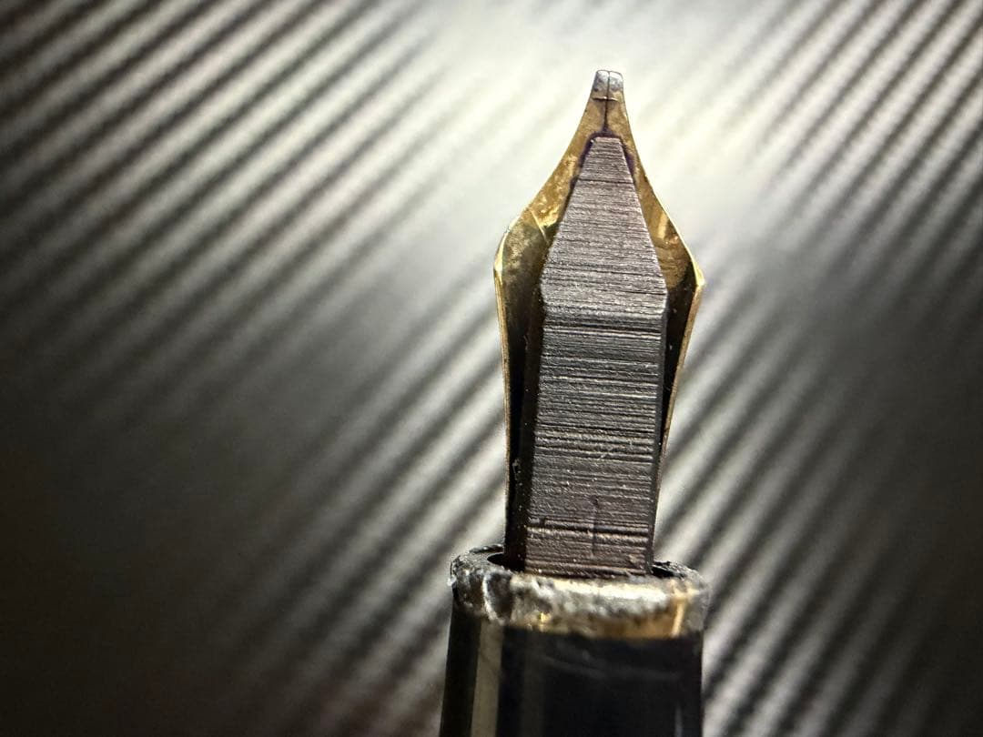 美品 エボナイト芯 モンブラン 144 ボルドー 全金 B 太字 万年筆