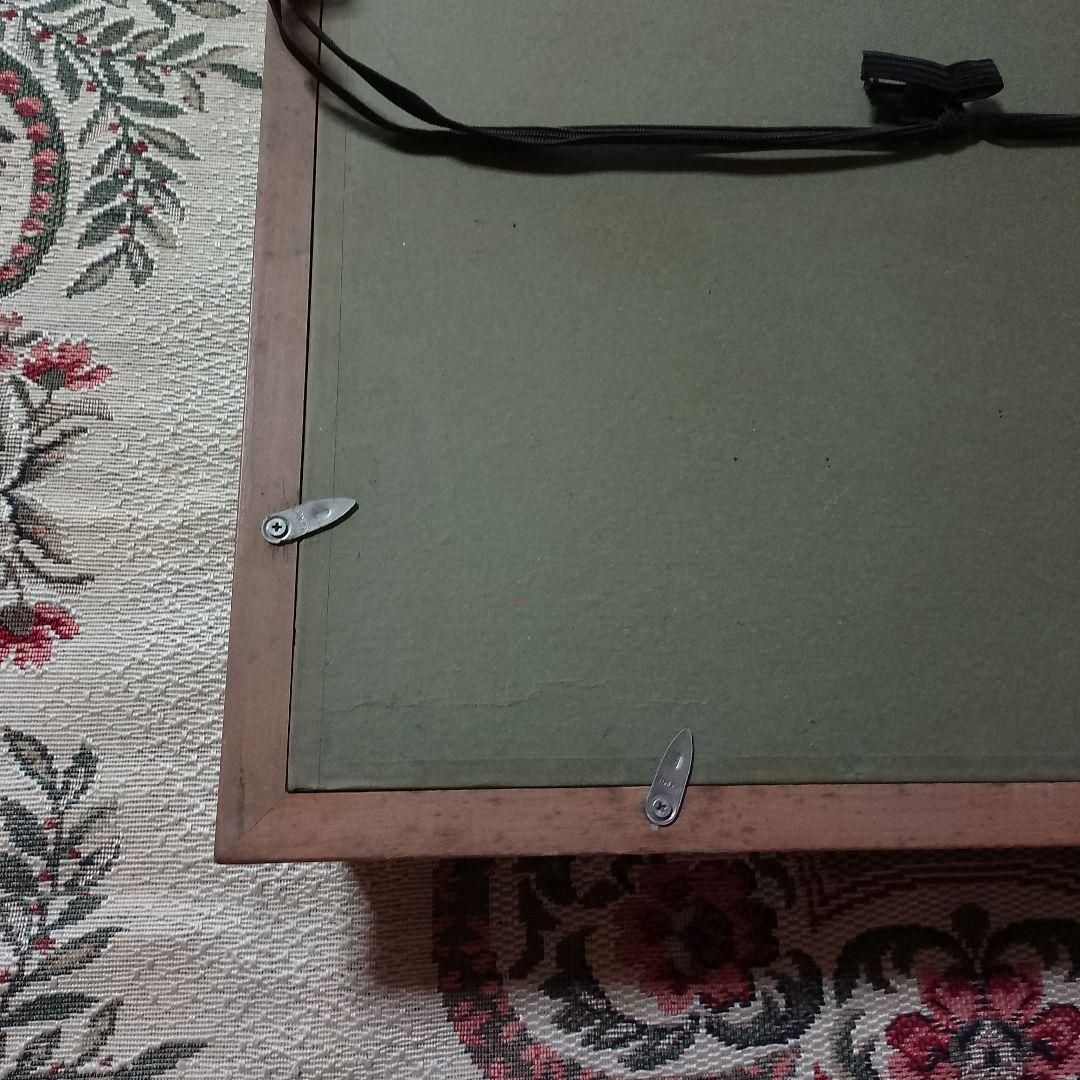 ★スピード発送★送料込★家紋【純金メッキ】純金鍍金　銅　高級木製額縁 　額受金具