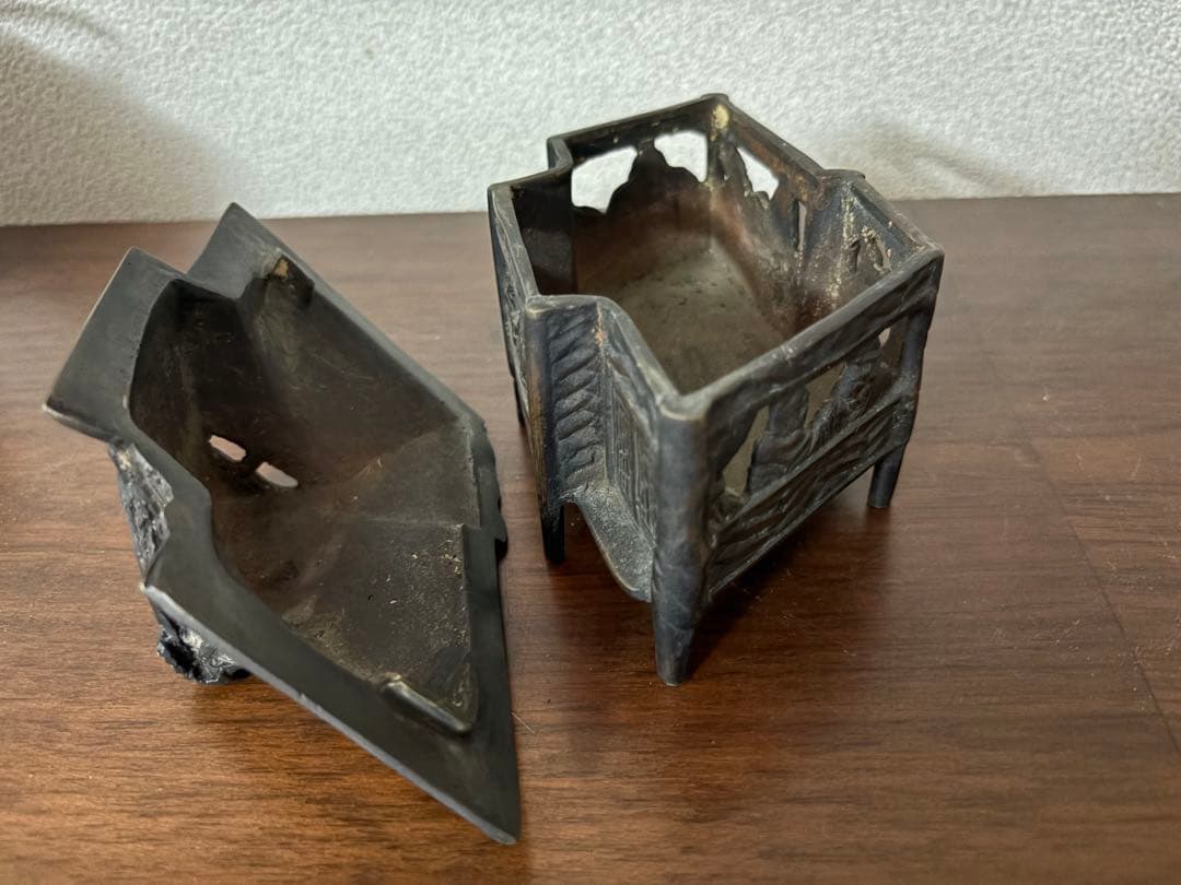 古銅 葛屋 香炉 高さ11cm