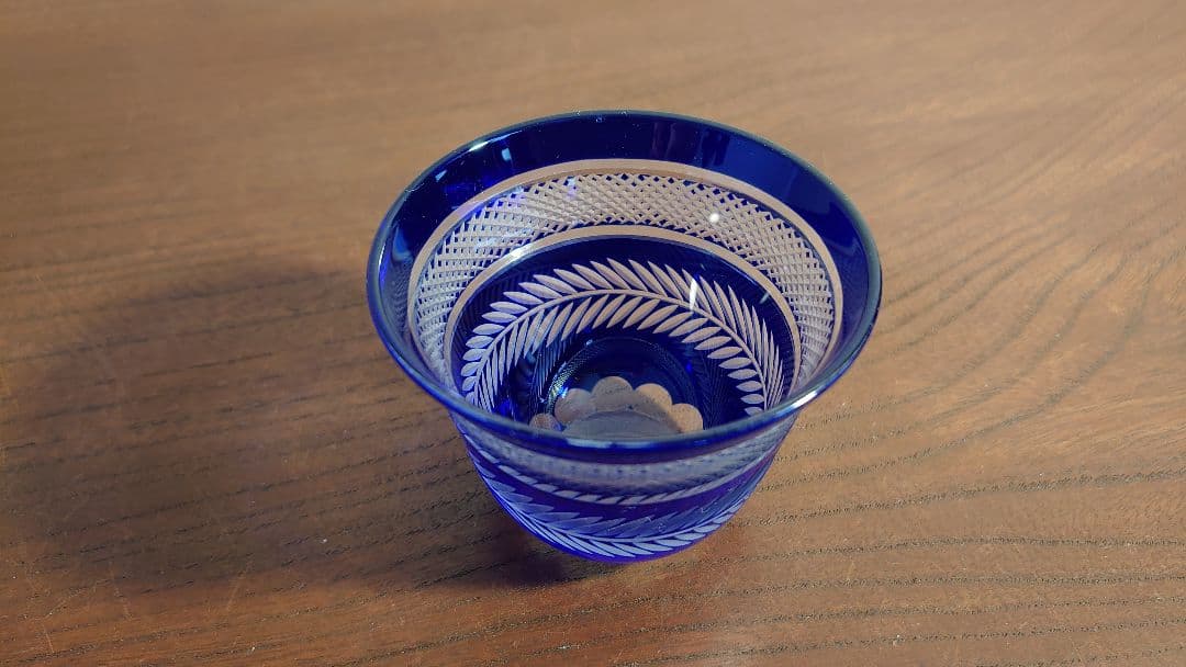 江戸切子 切子 ロックグラス 盃　お猪口　アンティーク切子　１客