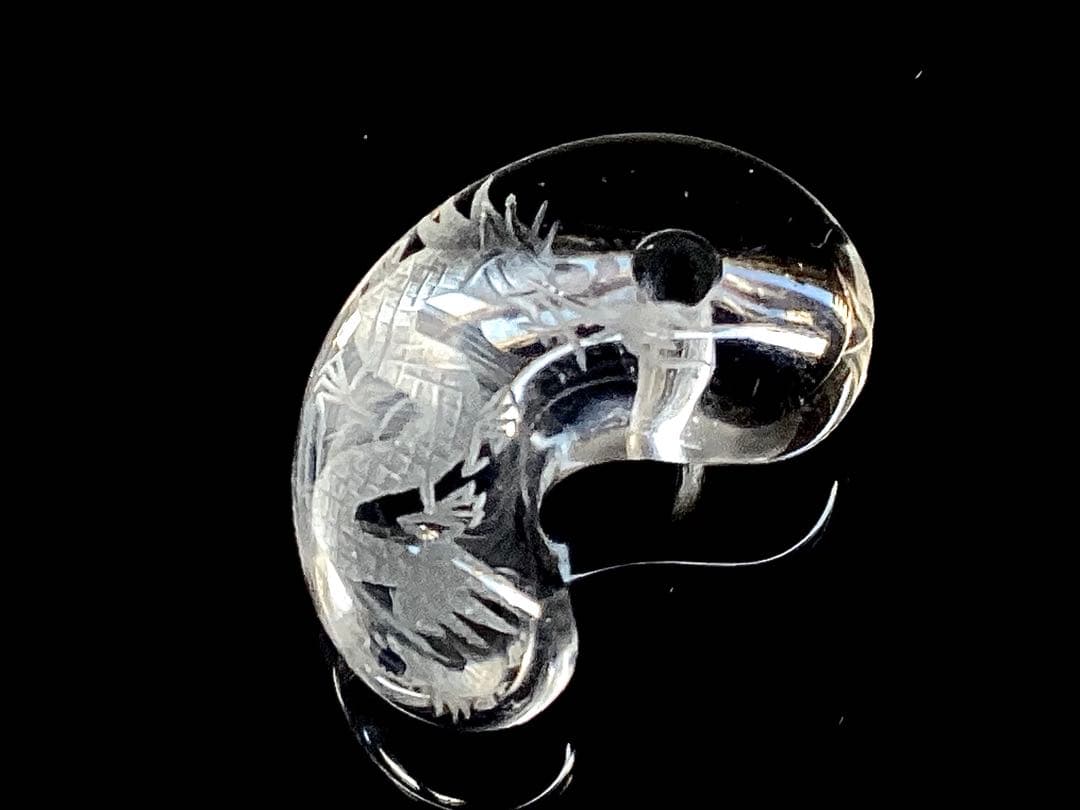 ✳作家物*極の勾玉コレクション 秀峰作*乙女水晶【雲龍】　御守りソーティング付