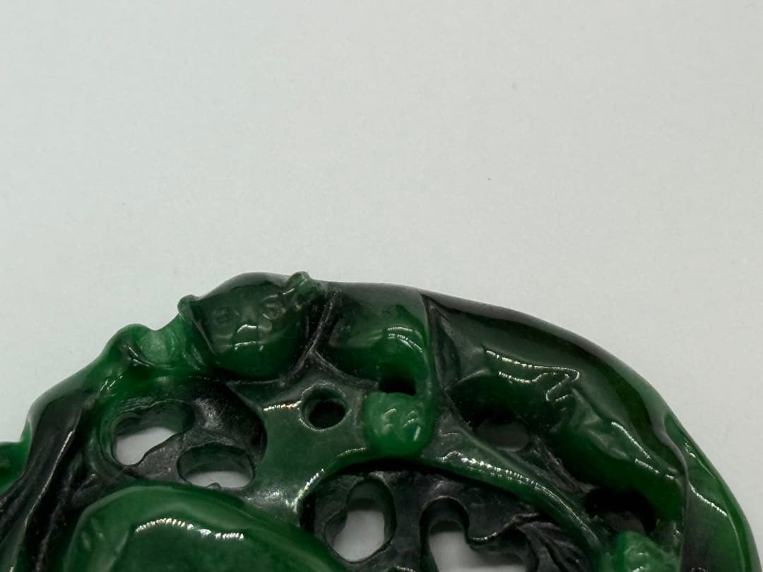 碧玉　瓜に蝙蝠　重さ54g 送料込み250530