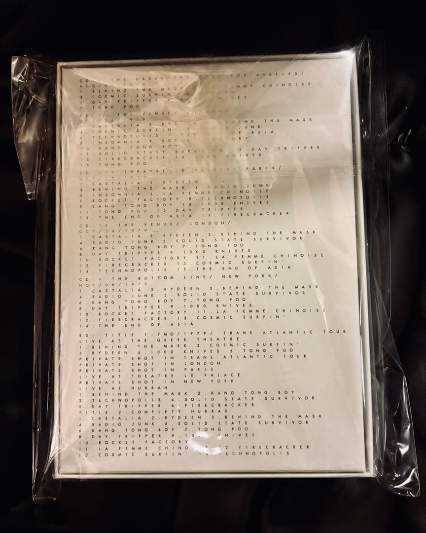 YMO 1979 TRANS ATLANTIC TOUR LIVE 中古美品!