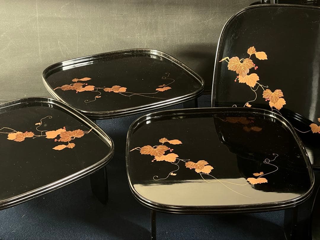 割引❣️「母」 輪島塗 蔦蒔絵 轡形 本膳 10客 大向高洲堂 共箱（125柱本）