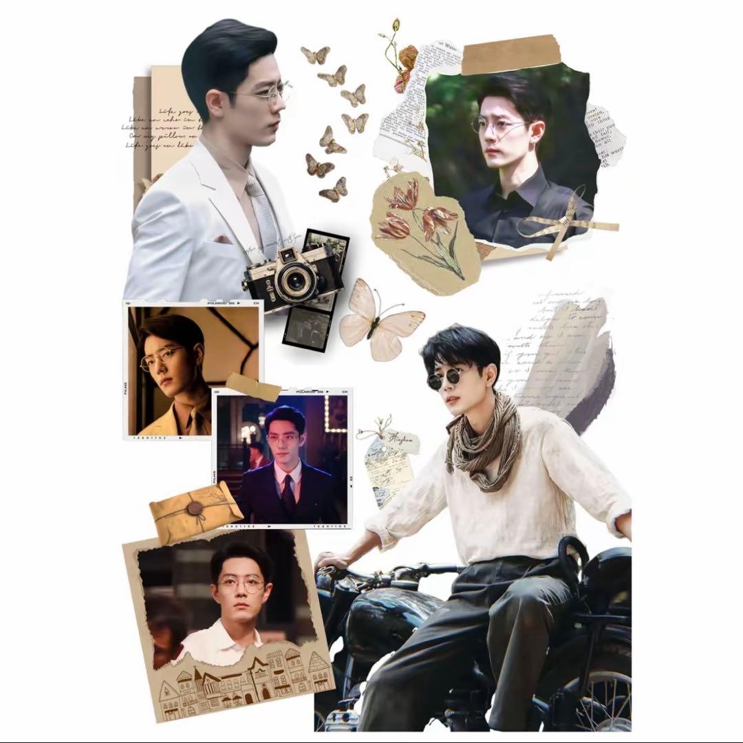 19×25cm 肖戦 デザイン　転写耐油防水ステッカー　30枚