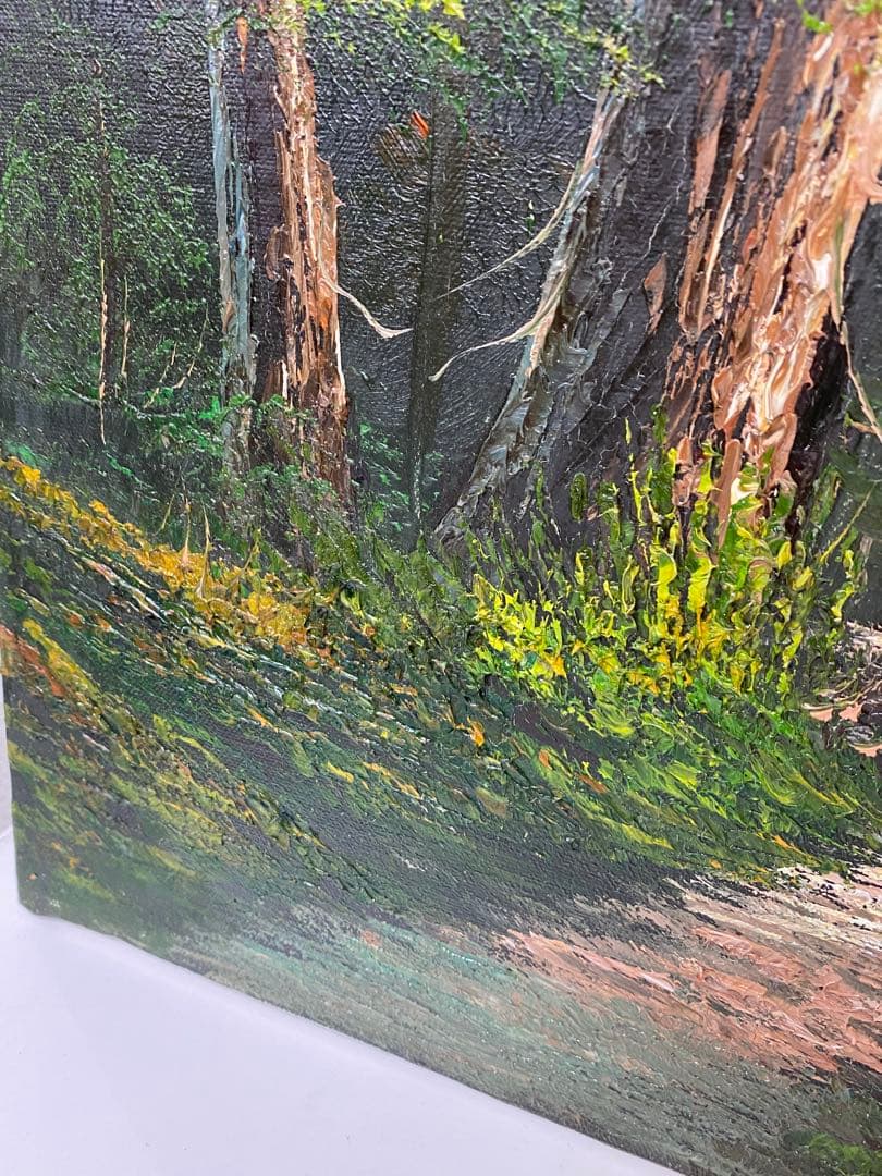 3-3302 風景画 油絵 絵画 油彩画 肉筆 美術 アンティーク　額縁無　油彩