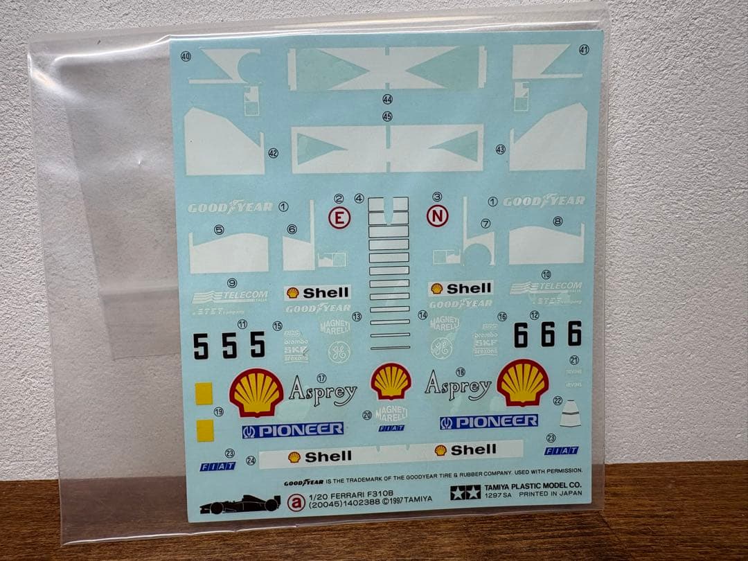 タミヤ 1/20 フェラーリ F310B スポンサーデカール、エッチングパーツ付