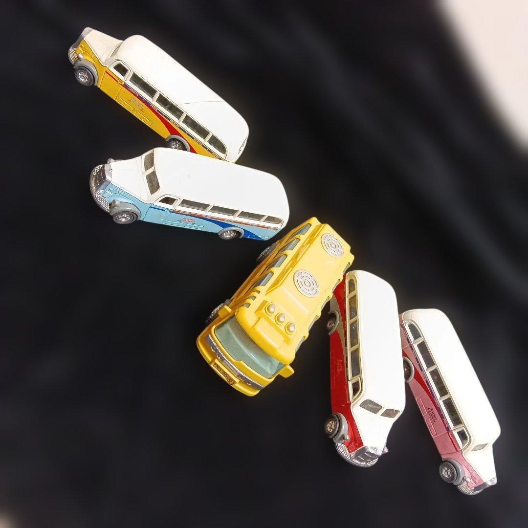 192..バス型ミニカー5台セット.極小品あり