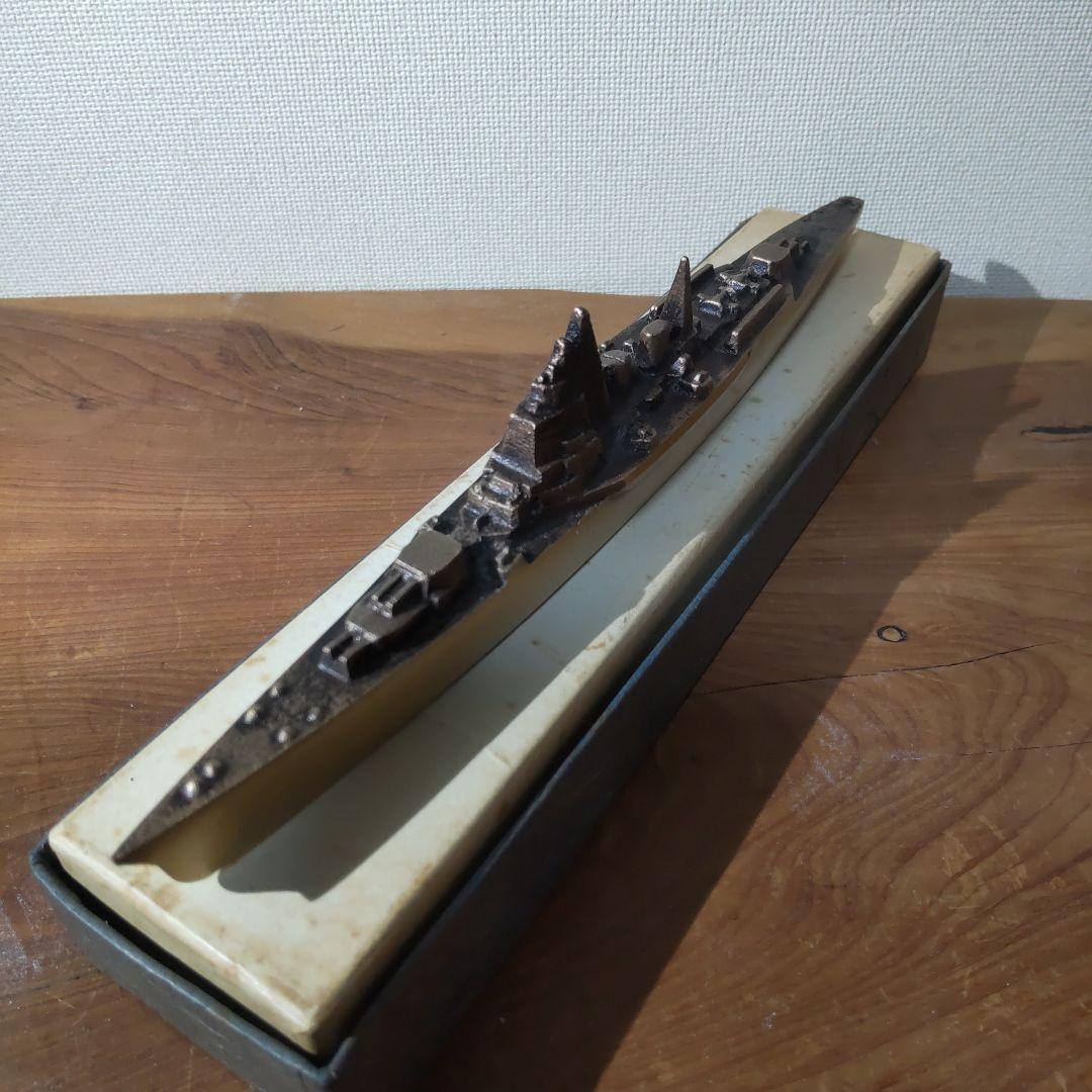 1984.10.23 軍艦 摩耶之碑 建立委員会記念品 重巡洋艦摩耶 文鎮 共箱