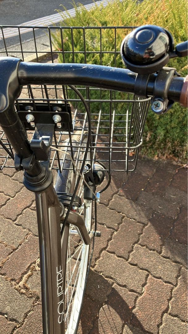 【極美品】26インチ シティサイクル ブラウン バスケット付き