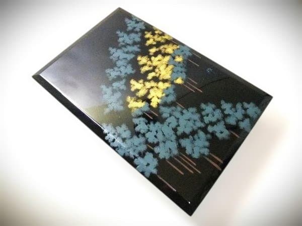 杉蒔絵 文箱 鈴木雅也 平安光石 京塗 天然木 本漆器 共箱